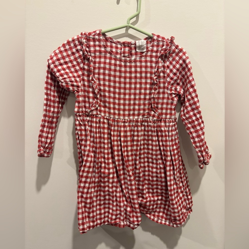 Red and White Gingham Dress